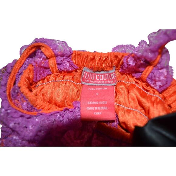 Tutu Couture Dress orange and purple Size Small - Picture 3 of 4